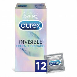 Invisible Extra Lubricated hauchdünne Kondome mit Gleitmittelbeschichtung Durex (12 uds)