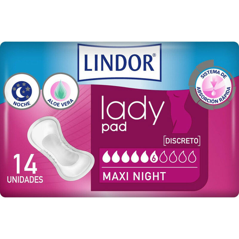Inkontinenzeinlagen Lindor Lady Pad Maxi Nacht 14 Stück